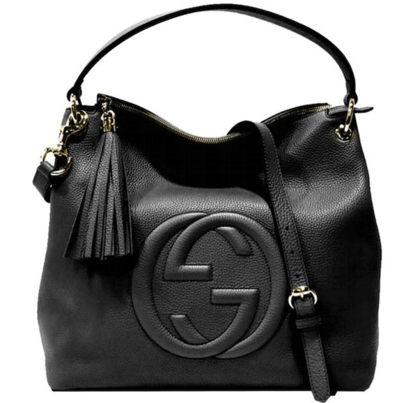 Gucci Handbags - GUCCI SOHO INTERLOCKING GG TWO WAY HOBO CROSSBODY SHOULDER BAG